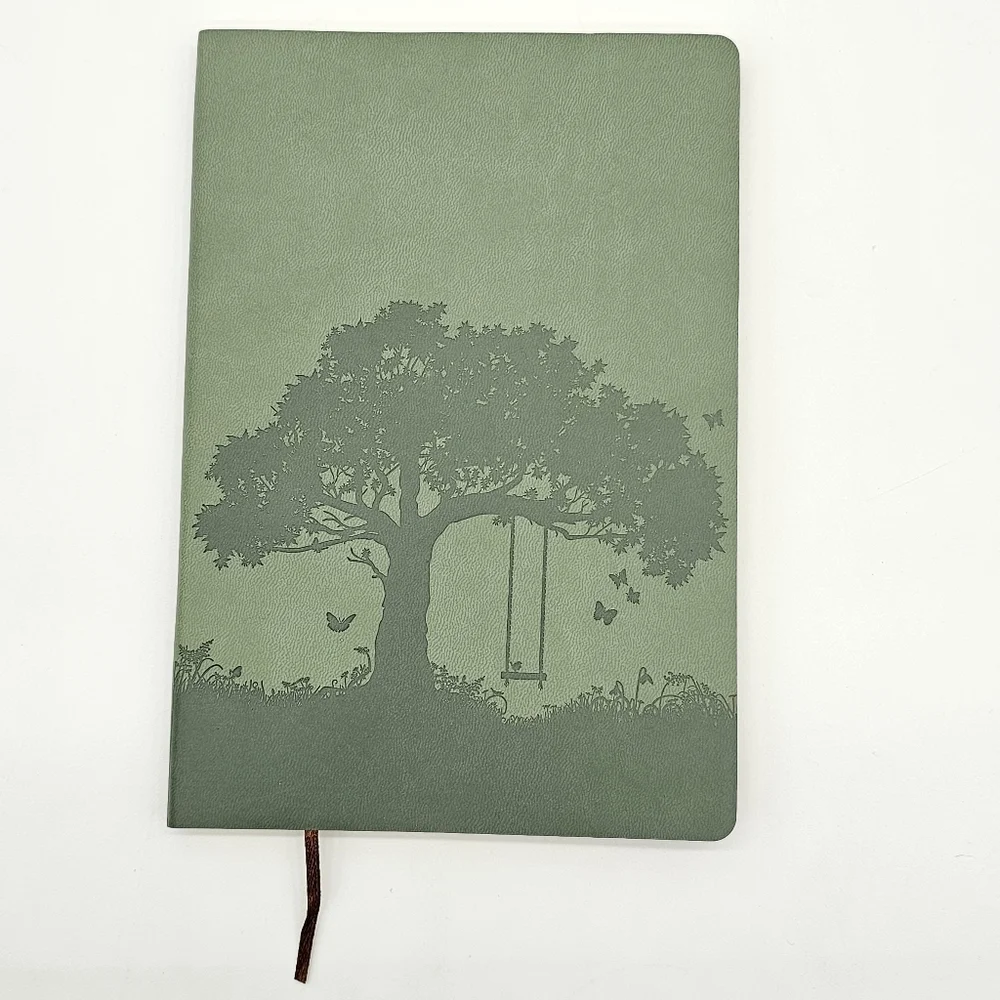 Inspirational Journal Set Tree of Life Faux Leather Pen Christian Bookmark Green
